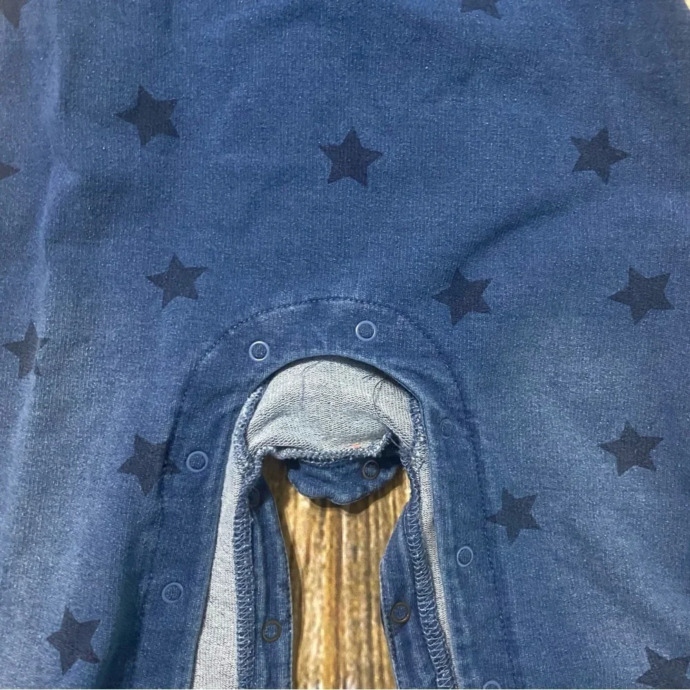 Joules Blue Star Frankie Print Snap Bitton Romper